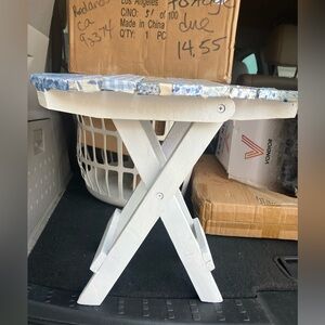 Accents | Adorable Handmade Hues Of Blue Fish Accent Table | Poshmark